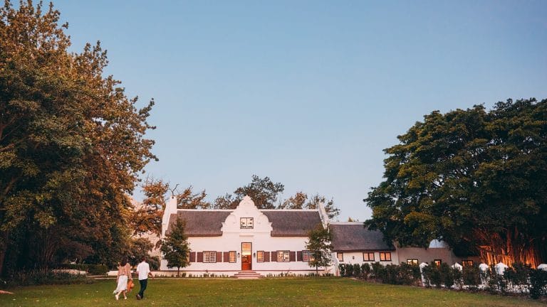 Historic Cape Dutch building at Blaauwklippen Wine Farm