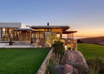 Sunset view from Idiom Wine Estate in Somerset West.